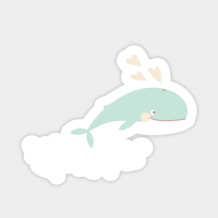 Cute jumping whales Sticker